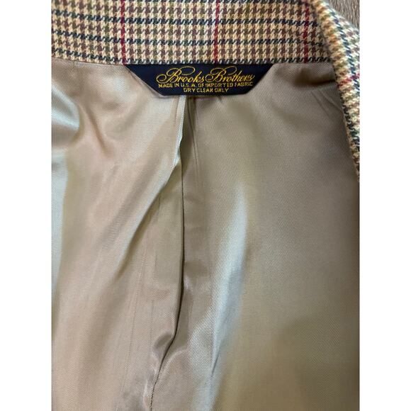 Vintage 90s Brooks Brothers Men’s Houndstooth Wool Sport Coat Made in USA – 44R - Picture 12 of 13